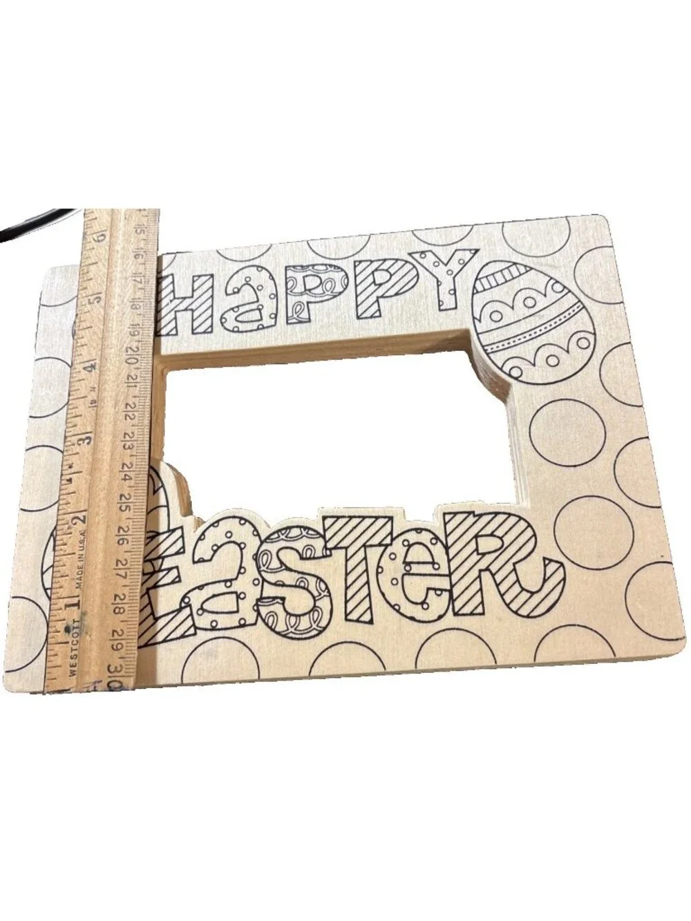 Color Your Own Wooden Easter 3 Picture Frames Only You Color Paint Marker New